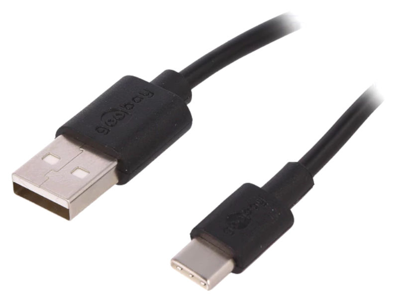 Cablu adaptor USB-C mufa, USB-A 2.0 mufa, 3m, USB-USBC-3.0-BK, GOOBAY