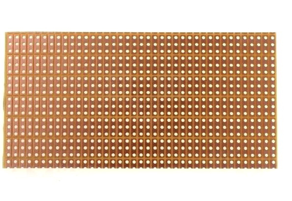 Placa cablaj test, cu gauri, 100x200mm, 1.6mm, pas 2.54mm, RAD-790-6