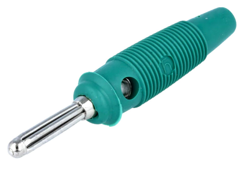 Conector banana, 4mm, verde, BUELA30KGN, HIRSCHMANN T&M