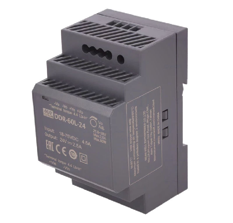 Alimentator 24VDC, DC/DC, 60W, 2.5A, sina DIN, DDR-60L-24, MEAN WELL