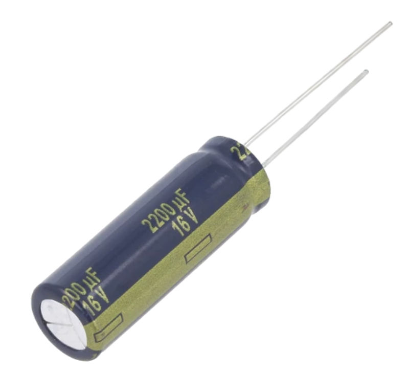 2200uF/16V, Condensator electrolitic, low esr, 10x30mm, RM5, EEUFK1C222L, PANASONIC