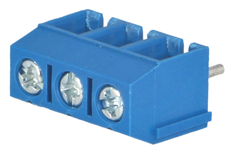 Conector PCB, albastru, 3 pini, RM5.08, unghi 90, TB-5.08-P-3P/BL, NINIGI