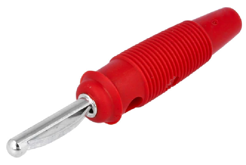 Conector banana, 4mm, rosie, VQ20RT, HIRSCHMANN T&M