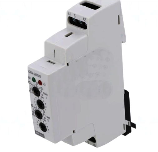 Timer; 0,1s÷100zile; SPDT; 250VAC/16A; Ualim: 12÷240VAC, DIN Rail, CRM-2H, EATON
