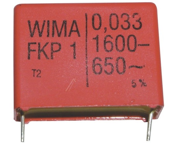 33nF/1600V, condensator film, FKP1, RM27.5, WIMA