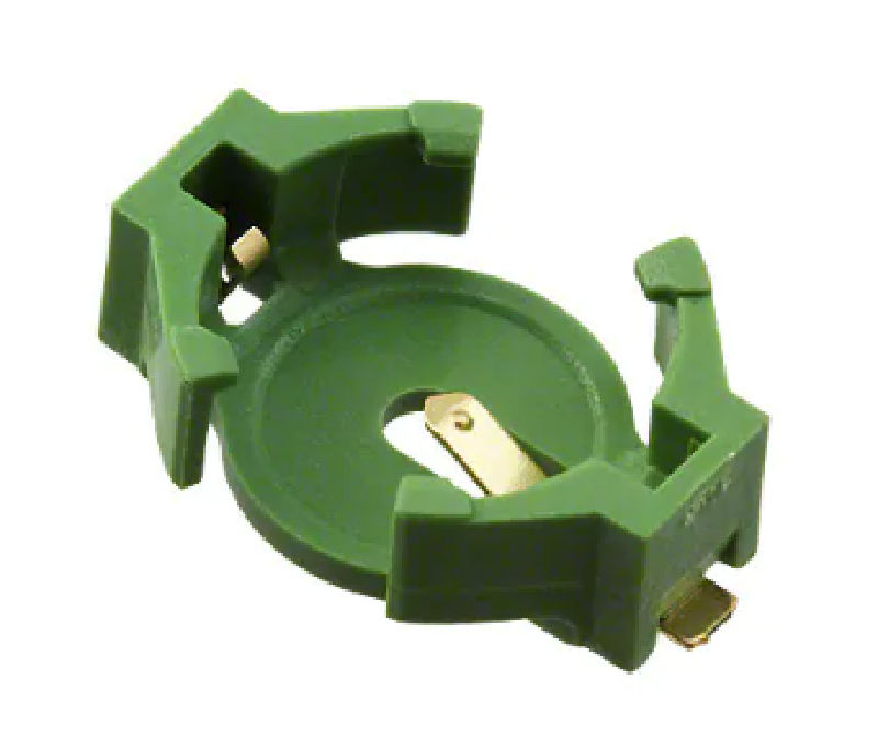 Suport baterie, tip moneda, 6.8mm, SMD, verde, 1376164-1, TE CONNECTIVITY