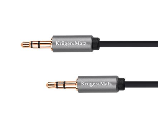 Cablu audio, jack 3,5mm, tata, stereo, jack 3.5mm, tata, 1m, aurit, K1226, KRUGER&MATZ