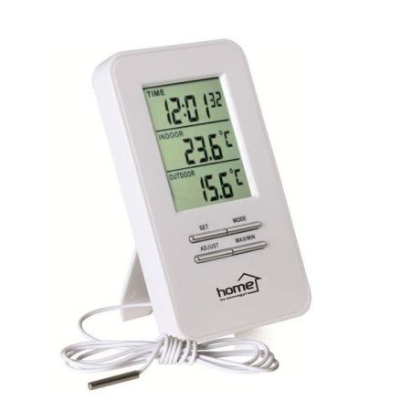 Termometru interior, exterior, -9/+50C, -50/+70C, cu ceas, HC-12