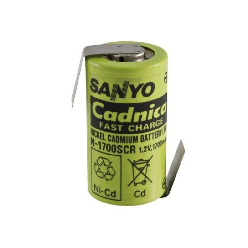 Acumulator Ni-Cd, 1.2V, 1700mAh, SUB-C, 23x43mm, lamele, CADNICA, 1700SCR-1Z, PANASONIC