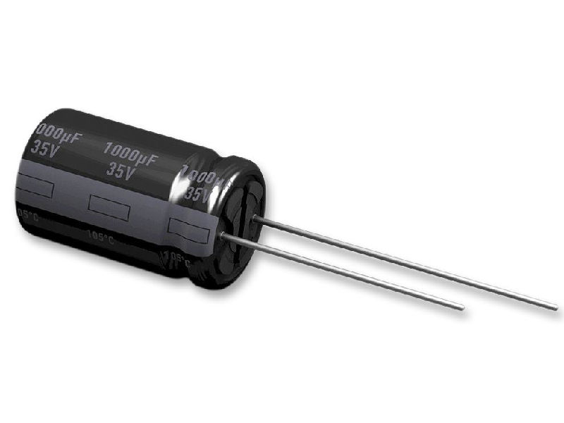 1000uF/25V, condensator electrolitic, 10x20mm, 105C, RM5, 2000h, ECA1EHG102, PANASONIC