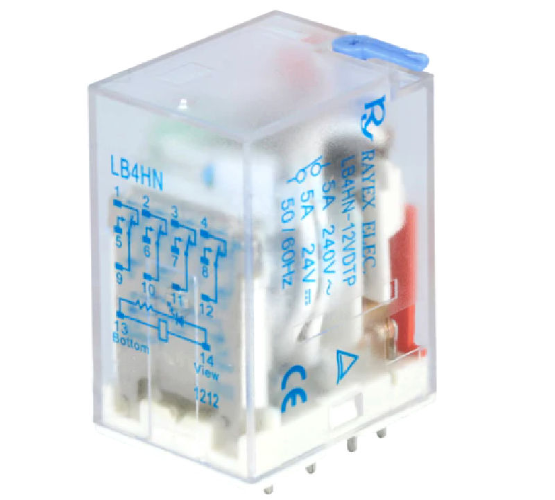Releu 12VDC, 5A, 4PDT, LB4HN-12DTS, RAYEX ELECTRONICS