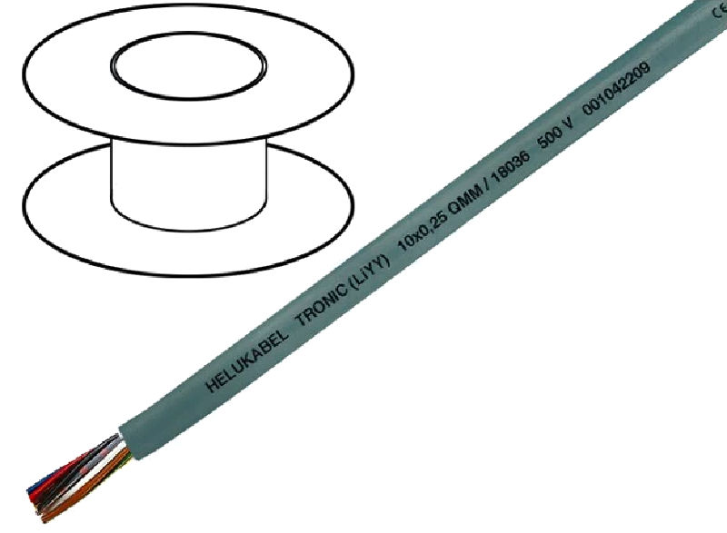 Cablu 2x0.25mm2, automatizari, date, 500V, LIYY2X0.25, HELUKABEL