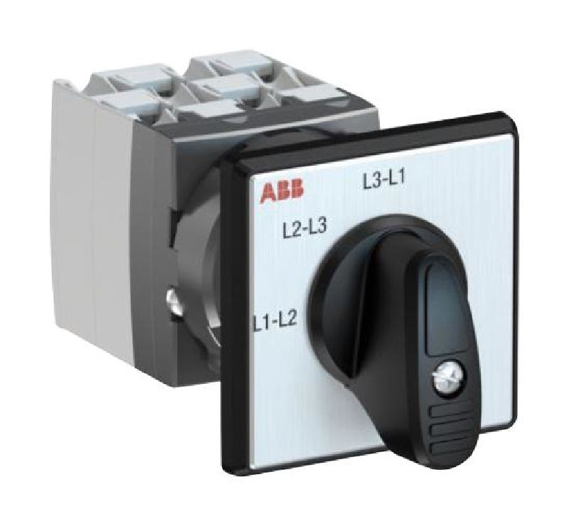Comutator rotativ, 3 poz, selector voltmetru, 4 contacte, 3 poli, max 690V/25A, OC25G04PNBN00NVN3, ABB