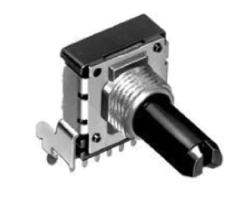 Potentiometru 20k, dual, orizontal, linear, 22.5mm, 50VAC, RK14K1220024, ALPS