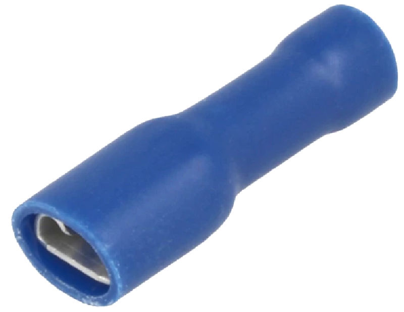 Conector plat papuc, izolat, albastru, mama, 4.8x0.5mm, 1.5-2.5mm2, ST-012/B, NINIGI