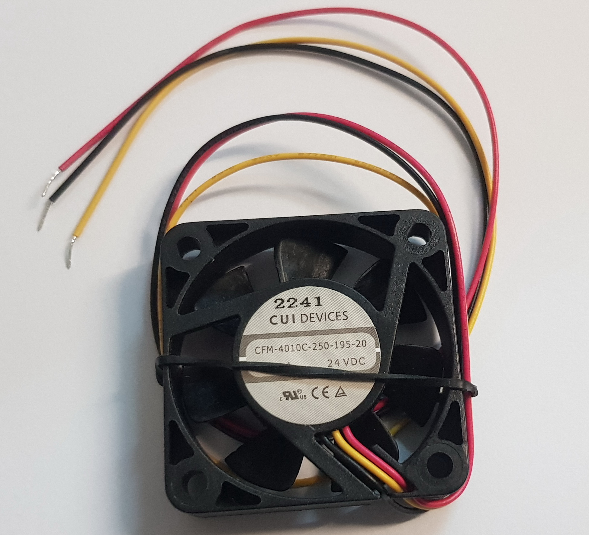 Ventilator 24VDC, 40x40x10mm, 3 fire, CFM-4010C-250-195-20, CUI DEVICES