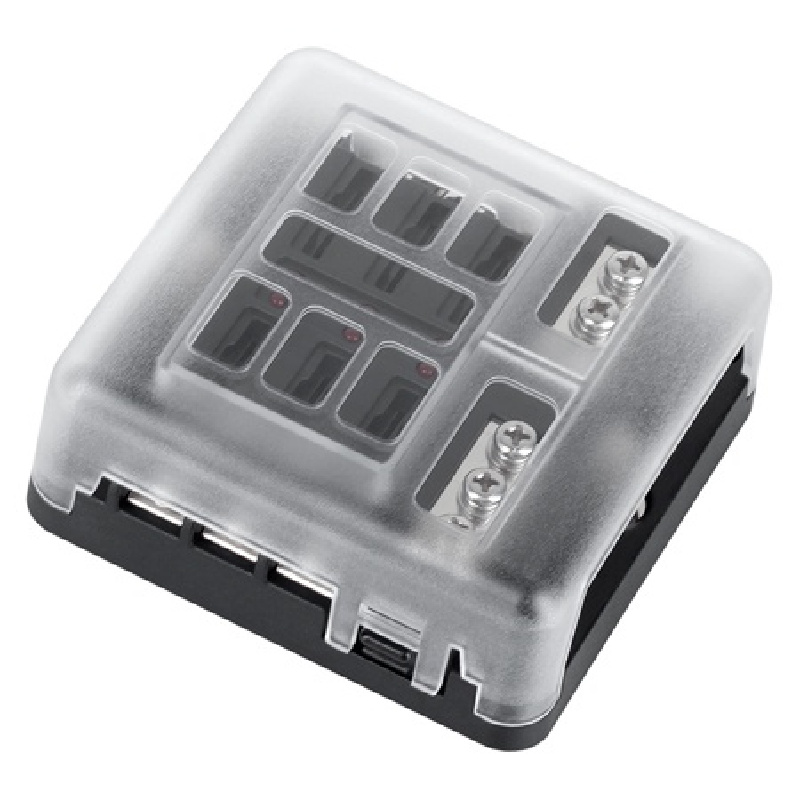 Cutie suport sigurante auto, 19mm, 6 buc, 100A, 32V, per circuit 30A, BEZ4015-6