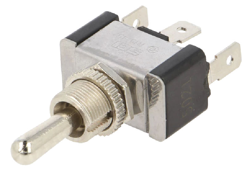 Intrerupator basculant, (ON)-OFF-(ON), 20A, 125VAC, 3 pini, SPDT, TA2-1G-AC-6, SWITCH COMPONENTS