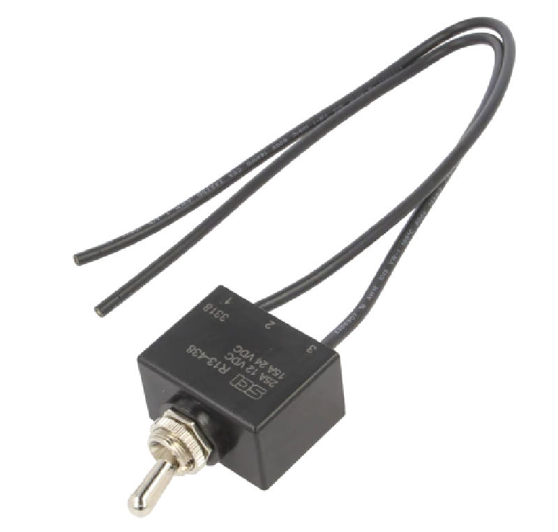 Intrerupator basculant, ON-OFF, 25A, 12VDC, cabluri 305mm, SPST, TB1-1A-DC-WW, SWITCH COMPONENTS