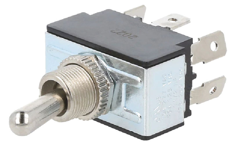 Intrerupator basculant, ON-(ON), 21A, 14VDC, 6 pini, DPDT, TB1-2E-DC-1, SWITCH COMPONENTS