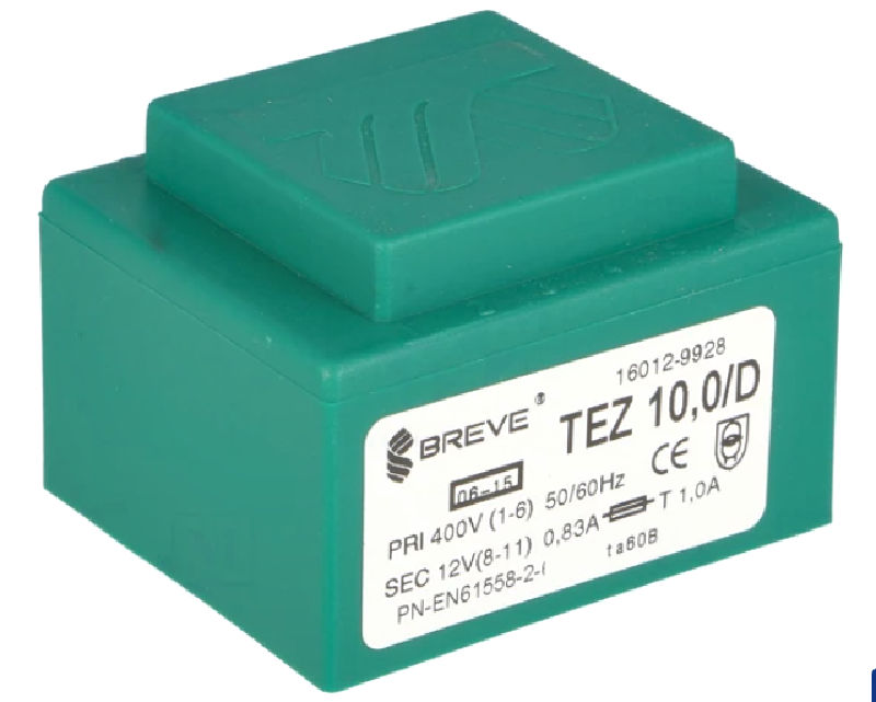 Transformator 12V, 10VA, 400VAC, TEZ10/D400/12V, BREVE TUFVASSONS