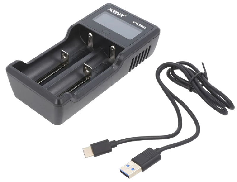 Incarcator baterii, acumulatori, Li-Ion, Ni-Cd, Ni-MH, 1.2V, 3.6V, 3.7V, 2A, XTAR-VC2SL, XTAR