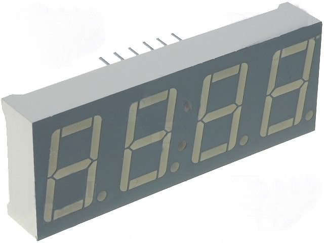 Afisaj cu LED CC56-12SRWA 14mm 4digiti multiplexati rosu CC