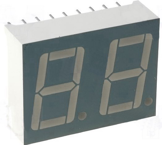 Afisor cu led, dublu, 13mm, verde, AC, KW2-521AGA