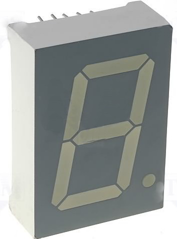 Afisor cu led, 7 segmente, 25.4mm, AC, SA10-21HWA