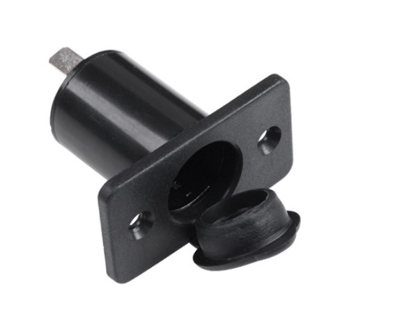 Soclu bricheta auto, montare panou, pini papuc 6.35mm, CAR-149