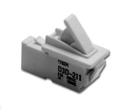 Intrerupator usa, SPDT, ON-(OFF), 0.5A, 250VAC, D3D211