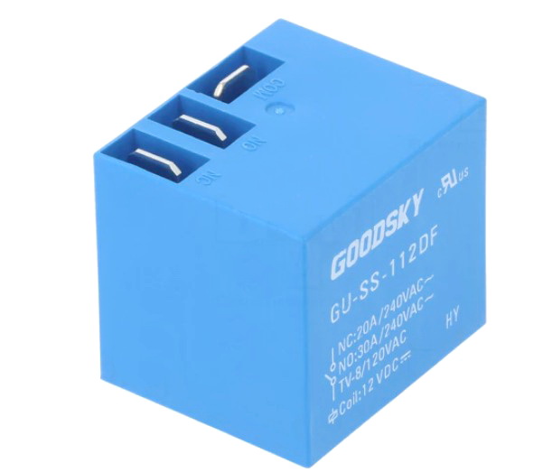 Releu 12VDC, 30A, SPDT, 4 pini, GU-SS-112DF
