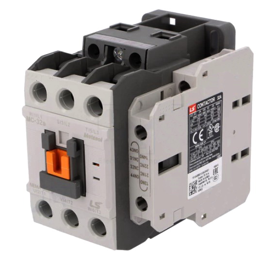 Contactor 32A, 230VAC, 16kW, 3xNO, 1xNC, MC-32A-230VAC, LS ELECTRIC