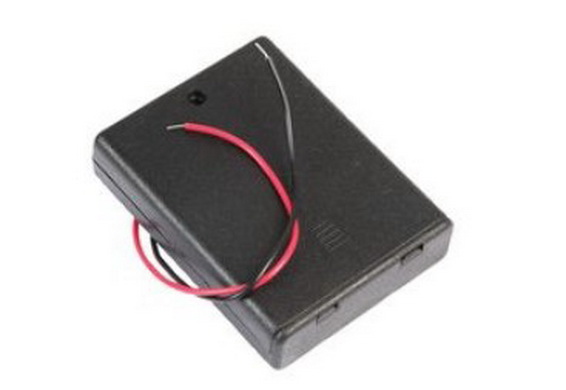 Suport baterii, AAA, 4xR3, cu capac, fire, MP000367