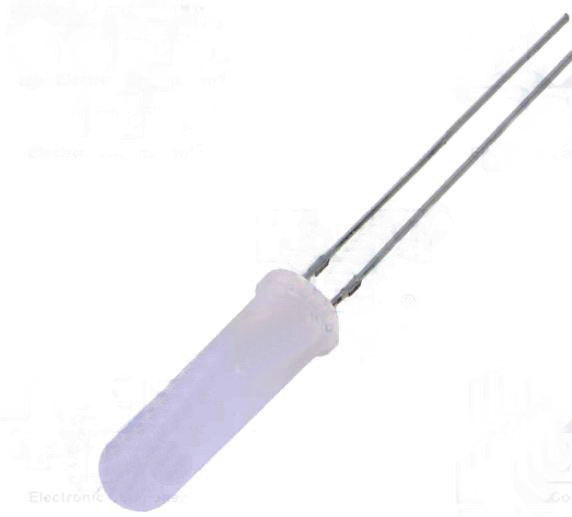 LED  galben; 5mm, lungime 17.5mm, 68÷100mcd; 140°; Parte frontală: convex; OSY5RU6EE2A