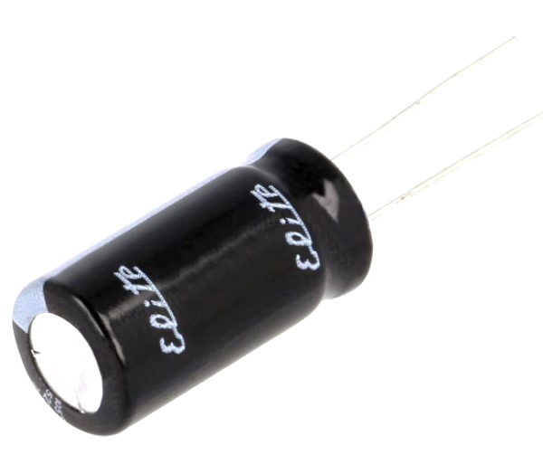 22uF/250V, condensator, electrolitic, 10x20mm, RM5, PJ2E220MNN102, ELITE