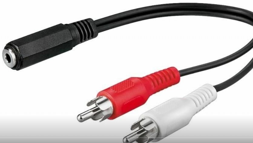 Cablu audio Jack Stereo 2x RCA tata - 3.5mm mama, 0.2m, CABLE-470A