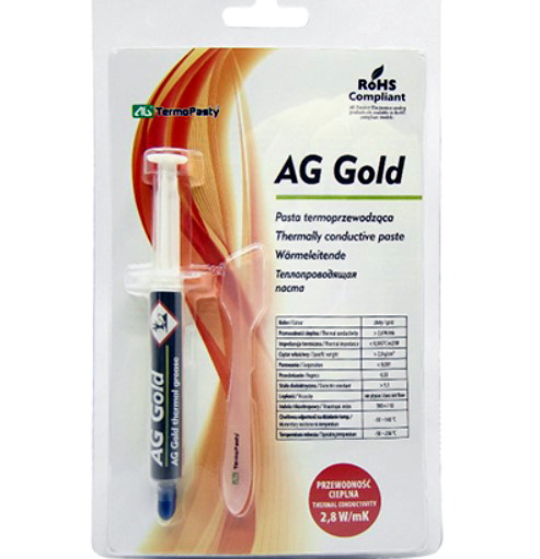 Pasta termoconductoare, siliconica, aur, 3gr, 2.8W/mk, 300C, PASTA-GOLD-3