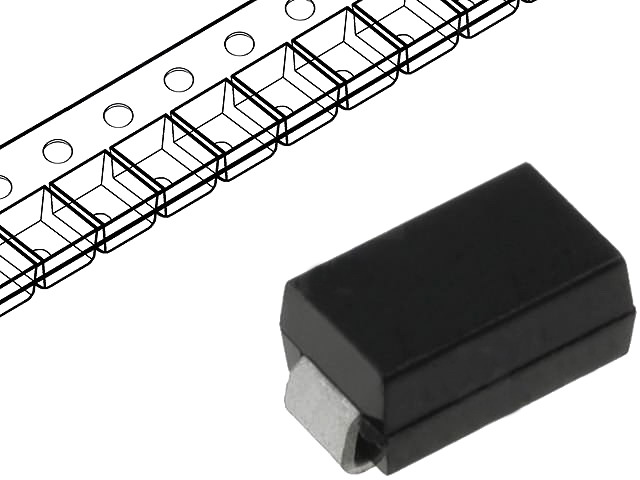 FR3J, Dioda redresoare, 600V, 3A, SMC