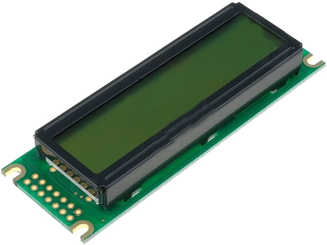 Display LCD, 16x2; verde; 85x30x13,2mm, RC1602D