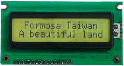 Display LCD, 16x2, 84x44x13,2mm, galben, BC1602HYPLEH