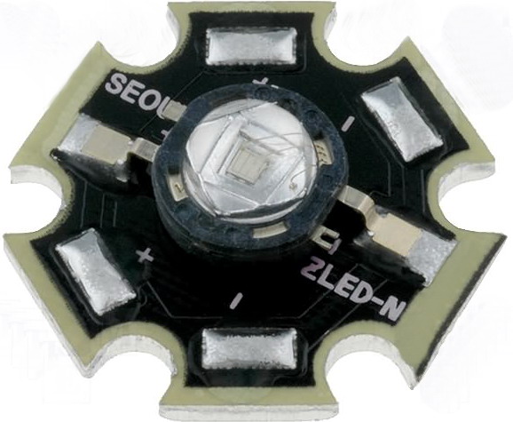 LED 1W, albastru, 8lm, star, OF-HPB-1SL