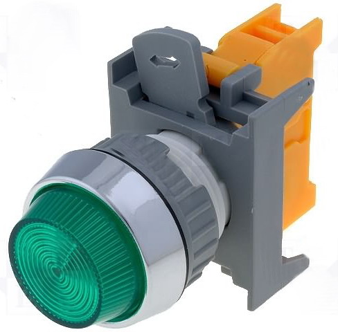 Lampa semnalizare panou, 22mm, BA9S, IP65, PLN22A-G