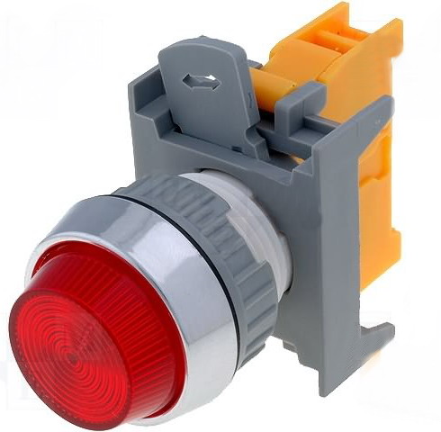 Lampa semnalizare panou, 22mm, BA9S, IP65, PLN22A-R