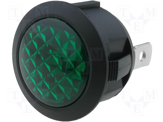 Lampa semnalizare led, verde, 24VDC, orificiu montaj 20mm, R9-92L-02-G