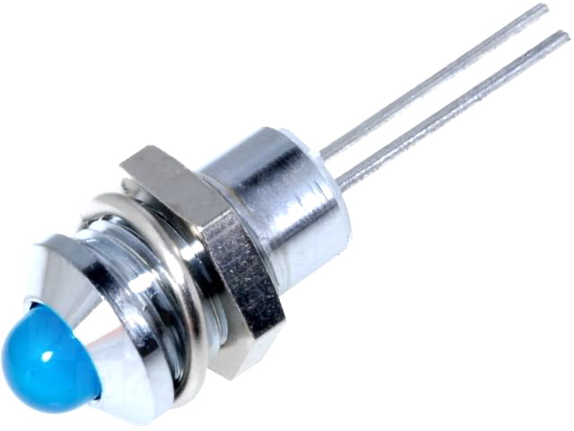 Lampa semnalizare, LED albastru, orificiu montare 8.2mm, SMQS084