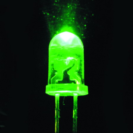 Led 10mm, verde, 70mcd, 2-2.5V, L-813GD