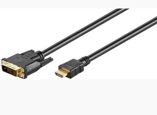 Cablu HDMI/DVI-D, HDMI tata, DVI-D (18+1), tata, cu contacte aurite, 5m, CABLE-551/5