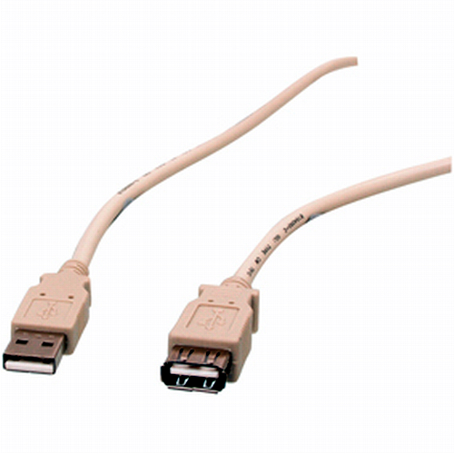 Cablu USB 2.0; USB A soclu, USB A mufa; 3m; gri; CAB-USBAAF/3