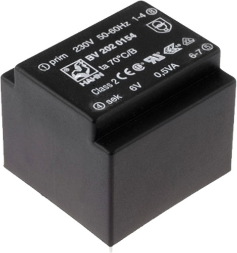 Transformator 15V, pcb, 0.5VA, BV2020161